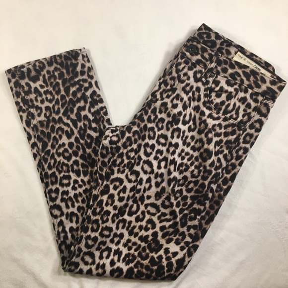 NWOT Rag & Bone Snow Leopard Boyfriend Jeans Size 28 - Picture 6 of 14